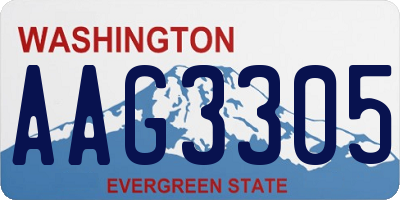 WA license plate AAG3305