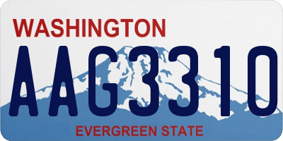 WA license plate AAG3310