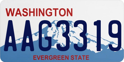 WA license plate AAG3319