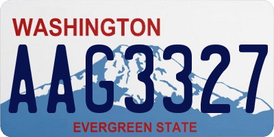 WA license plate AAG3327