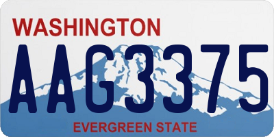 WA license plate AAG3375