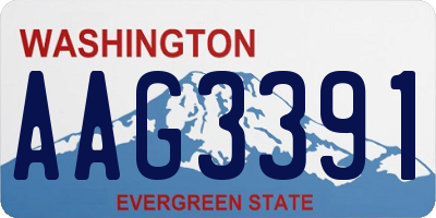 WA license plate AAG3391