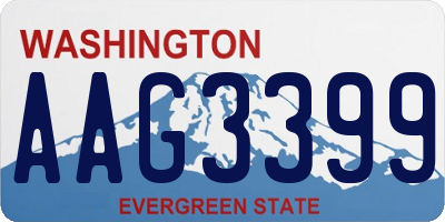 WA license plate AAG3399