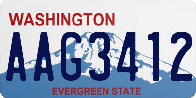 WA license plate AAG3412