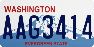 WA license plate AAG3414