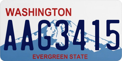 WA license plate AAG3415