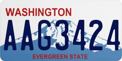 WA license plate AAG3424