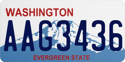 WA license plate AAG3436