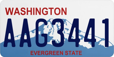 WA license plate AAG3441