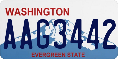 WA license plate AAG3442
