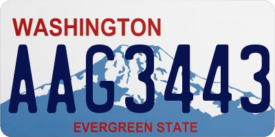 WA license plate AAG3443