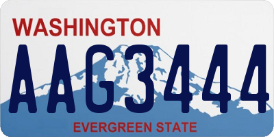 WA license plate AAG3444