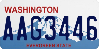 WA license plate AAG3446