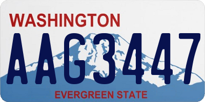 WA license plate AAG3447