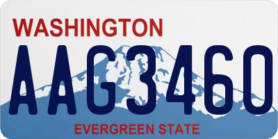 WA license plate AAG3460