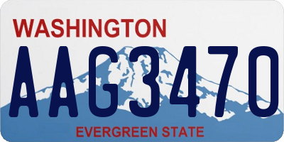 WA license plate AAG3470