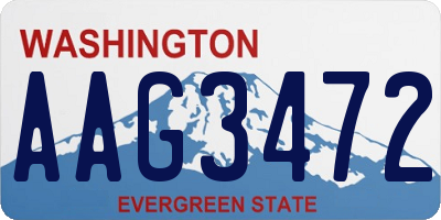 WA license plate AAG3472