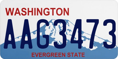 WA license plate AAG3473