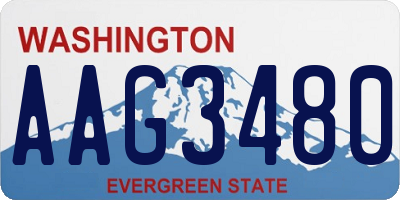 WA license plate AAG3480