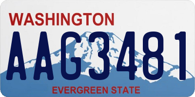 WA license plate AAG3481
