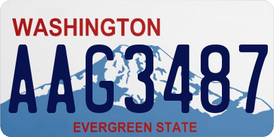 WA license plate AAG3487