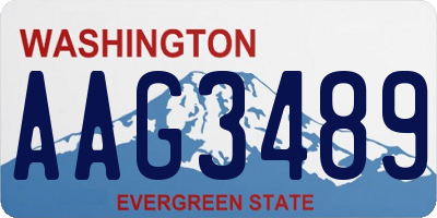 WA license plate AAG3489
