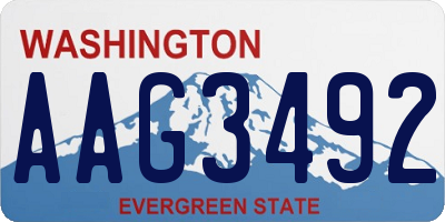 WA license plate AAG3492