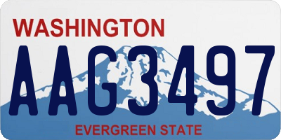 WA license plate AAG3497