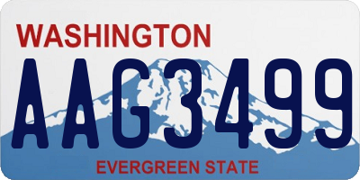 WA license plate AAG3499