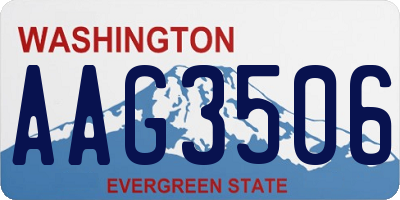 WA license plate AAG3506