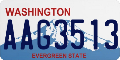 WA license plate AAG3513