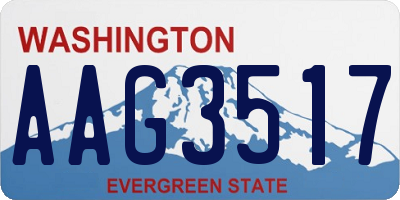 WA license plate AAG3517