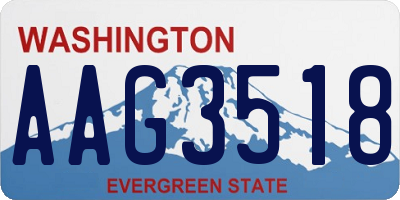 WA license plate AAG3518