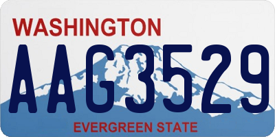 WA license plate AAG3529