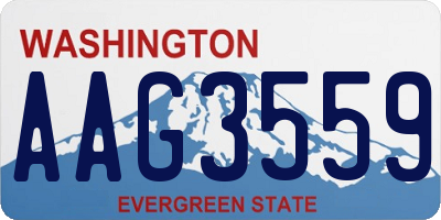 WA license plate AAG3559