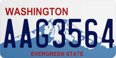 WA license plate AAG3564