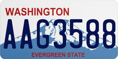 WA license plate AAG3588