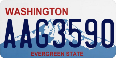 WA license plate AAG3590