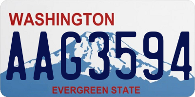 WA license plate AAG3594