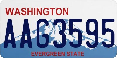 WA license plate AAG3595