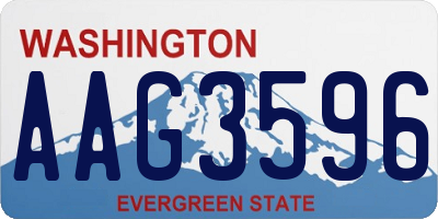 WA license plate AAG3596