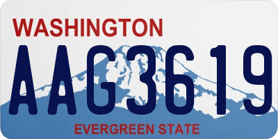 WA license plate AAG3619