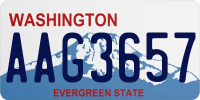 WA license plate AAG3657