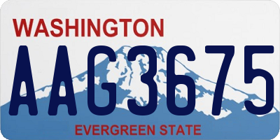 WA license plate AAG3675