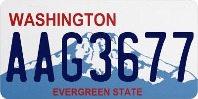WA license plate AAG3677