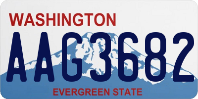 WA license plate AAG3682