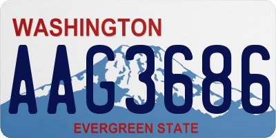 WA license plate AAG3686