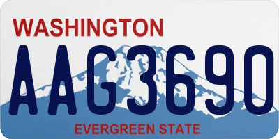 WA license plate AAG3690