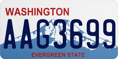 WA license plate AAG3699