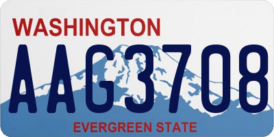WA license plate AAG3708